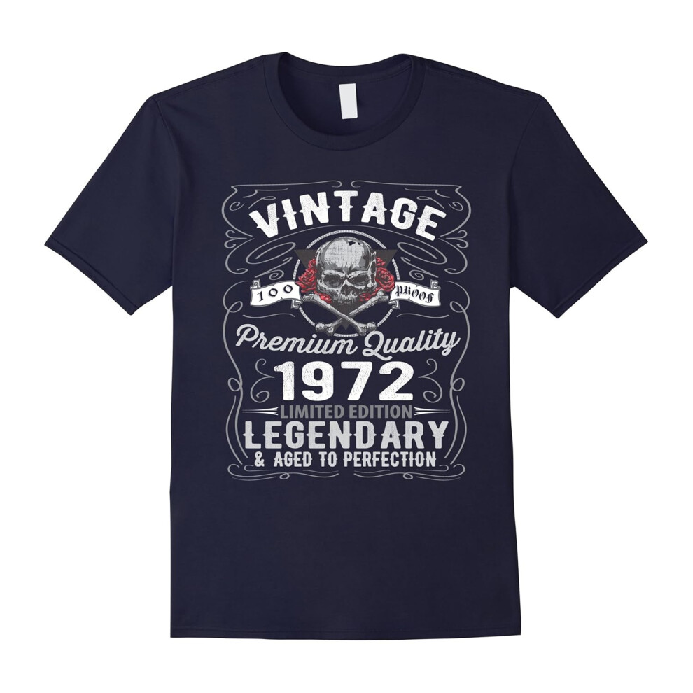 (M) 44th Birthday Gifts For Men Women-Vintage 1972 Shirt Design-Father's Day