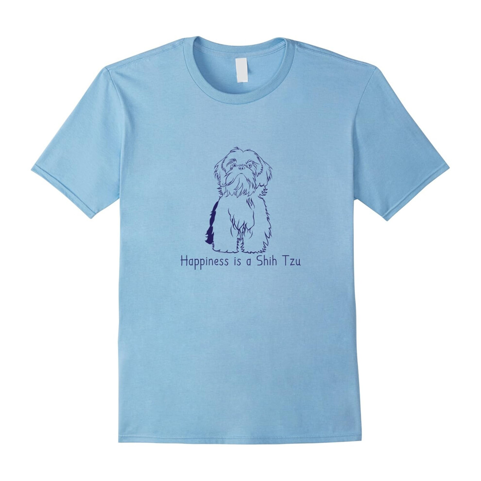 (L) Happiness is a Shih Tzu | Dog Breed Owner Lover T-shirt-Father's Day