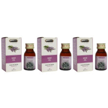 Hemani Sage Herbal Oil 30ml Pack Of 3 |Relief Sore Throat |High Blood Pressure |Rashes & Swollen Skin Treatment |Essential & Multipurpose Oil