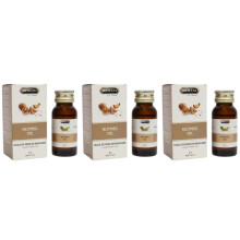 Hemani Nutmeg Herbal Oil 30ml Pack Of 3 |Essential Oil |Warm, Spicy & Sweet Aroma |Natural Food Flavoring in Baking, Syrups & Sweets