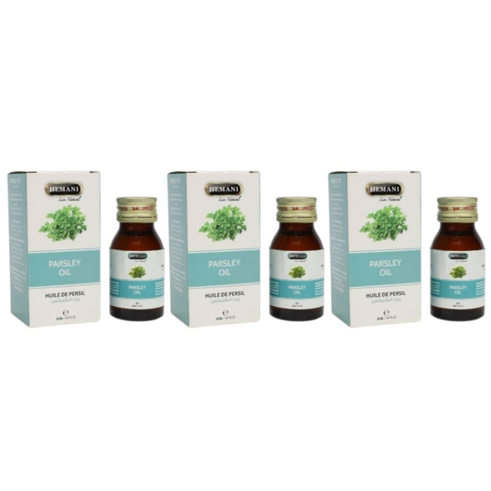 Hemani Parsley Herbal Oil 30ml Pack Of 3 |Detoxifying Properties Clean Body |Improve Digestion |Antiseptic |Essential & Multipurpose Oil