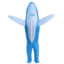 (Blue kid) Unique Standing Shark Inflatable Costume Props