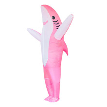 (Pink kid) Unique Standing Shark Inflatable Costume Props