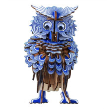 3D Wooden Puzzle, DIY Building Owl Puzzle Blocks Kit Room Decoration Scientific Invention Model Science Educational Toy for Kids Children
