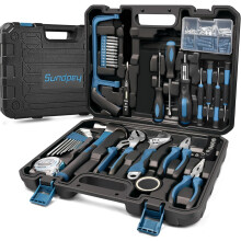 (148-PCs, Blue) Household Tool Kit 148 Pieces - Home Improvement Portable Universal Repair Basic Craft DIY Tool Set - For Men, Women, Handyman