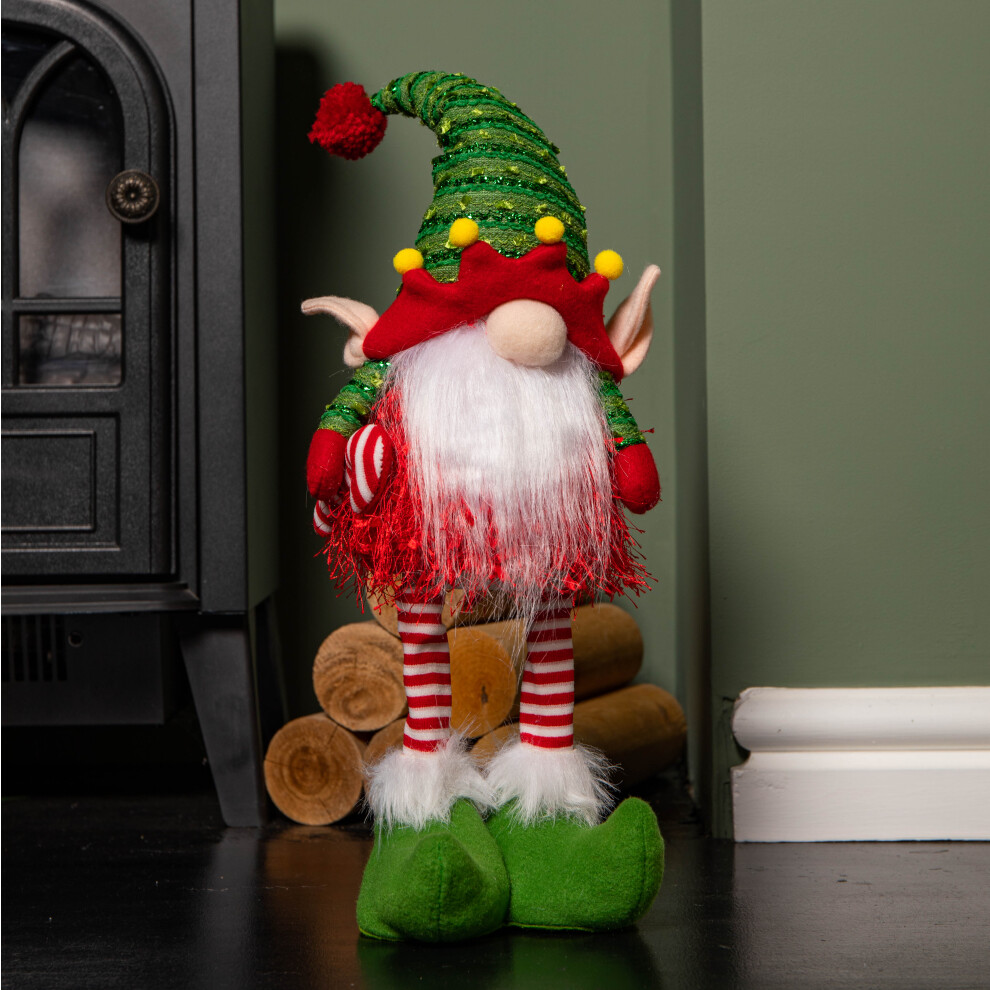 Festive Productions Ltd Light 46Cm Battery Operated Up Christmas Elf Gonk With Leds