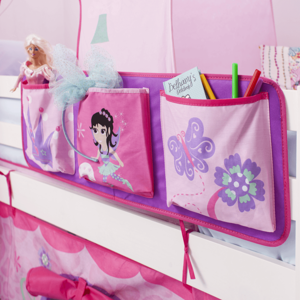 (Fairies) Bed Tidy Pocket Organiser for Kids Cabin Bed