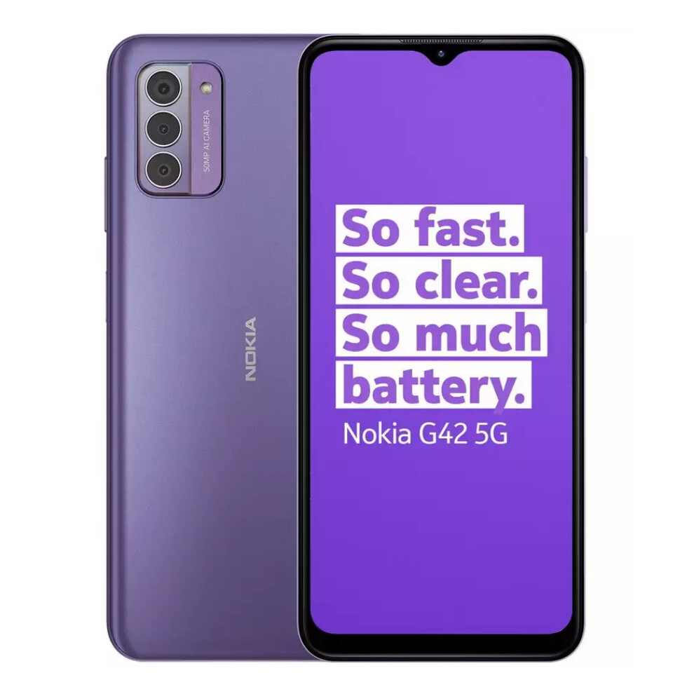 Nokia Mobile Phone G42 SIM Free 5G 6.6" 4GB 128GB Purple