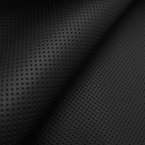 Semi-Perforated Faux Leather Upholstery Material - Black 1