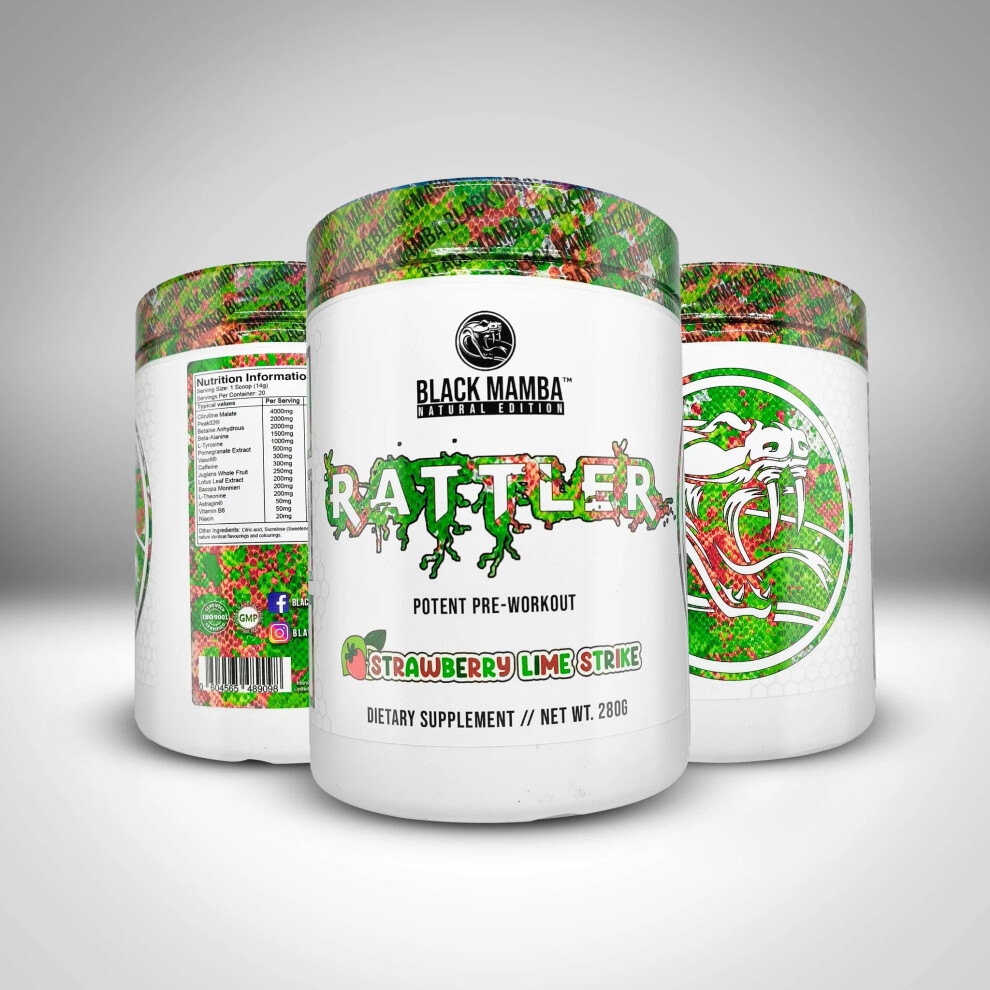 Black Mamba Rattler Pre Workout Strawberry Lime Strike