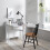 Noa and Nani Gustav Folding Dining Table with Drawer in Classic White 5
