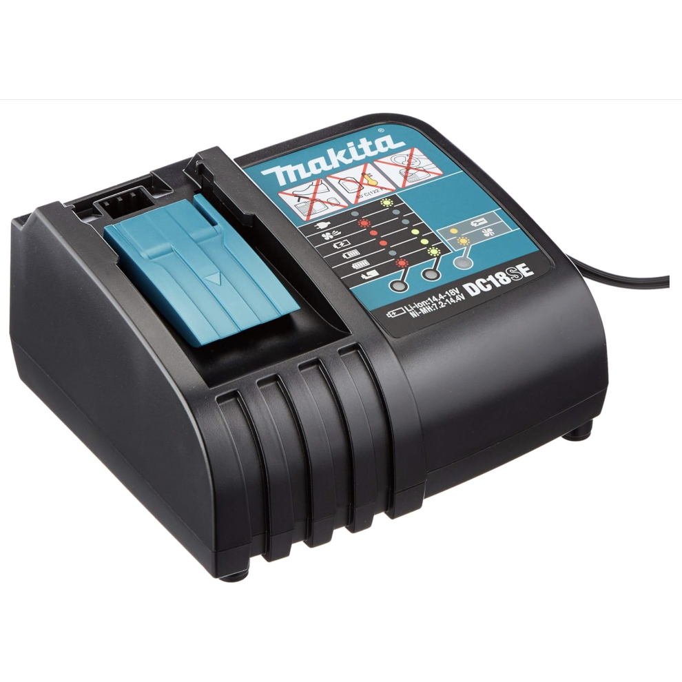 Makita DC18SE 14.4 - 18 V Li-ion Fast Battery Charger, Blue, Small