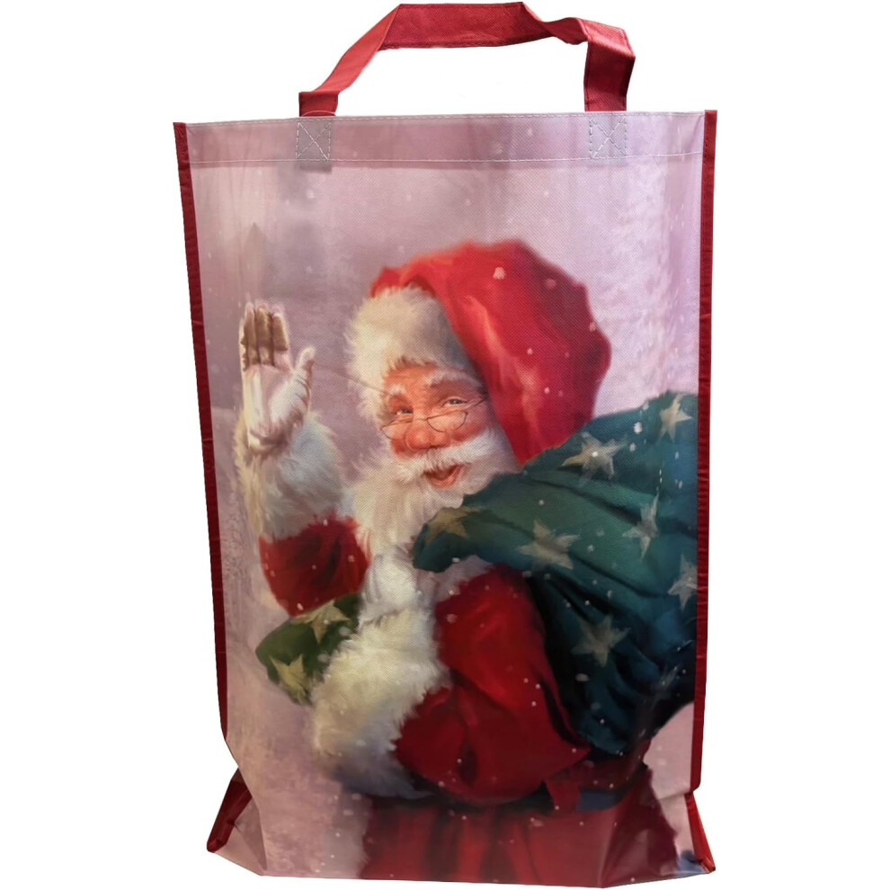 Giant Christmas Santa Reusable Gift Bag With Handles