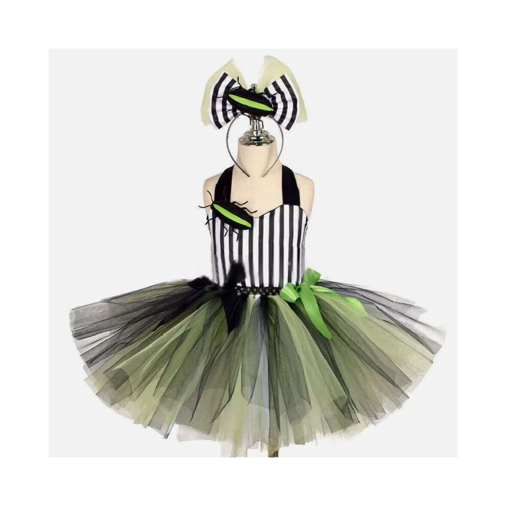 (M Child) Beetlejuice Children 2 Cosplay Skirt Costume Suits Halloween Performance Clothes