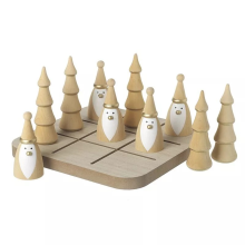Christmas Tic Tac Toe Trees & Gonks Wooden Family Board Game Gift