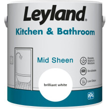 Leyland - Kitchen & Bathroom Mid Sheen 2.5L - Brilliant White