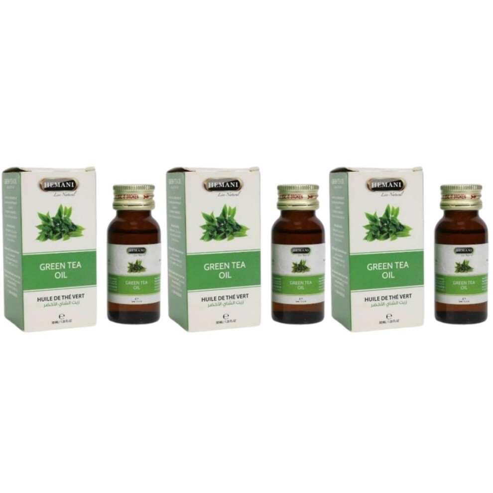 Hemani Green Tea Herbal Oil 30ml Pack Of 3 |Antioxidant |Great for Both Hair & Skin |Skin Moisturizer |Burn Fat & Reduce Weight Loss |Multipurpose Oil