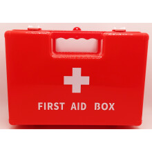 Empty First Aid Box - Red - Durable Storage for Medical Supplies