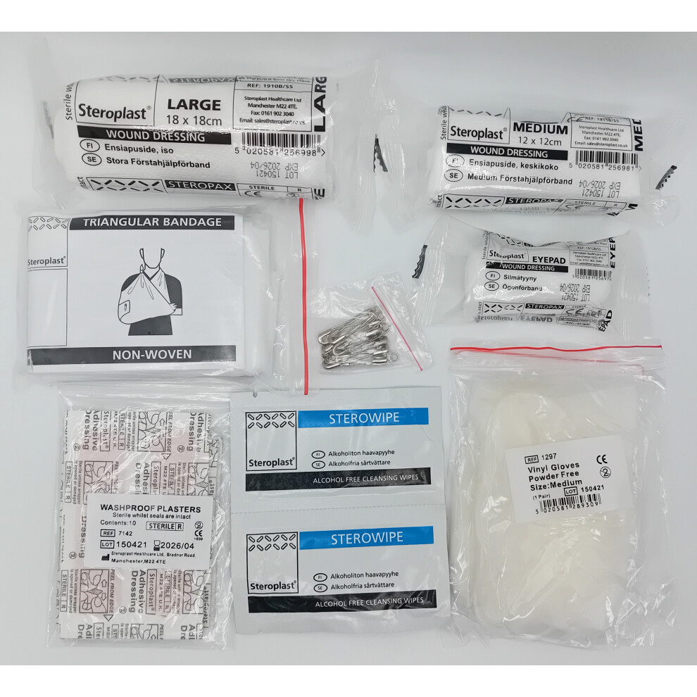 Steroplast First Aid Kit Refill Pack - Ref: 8019Rp **Pack**