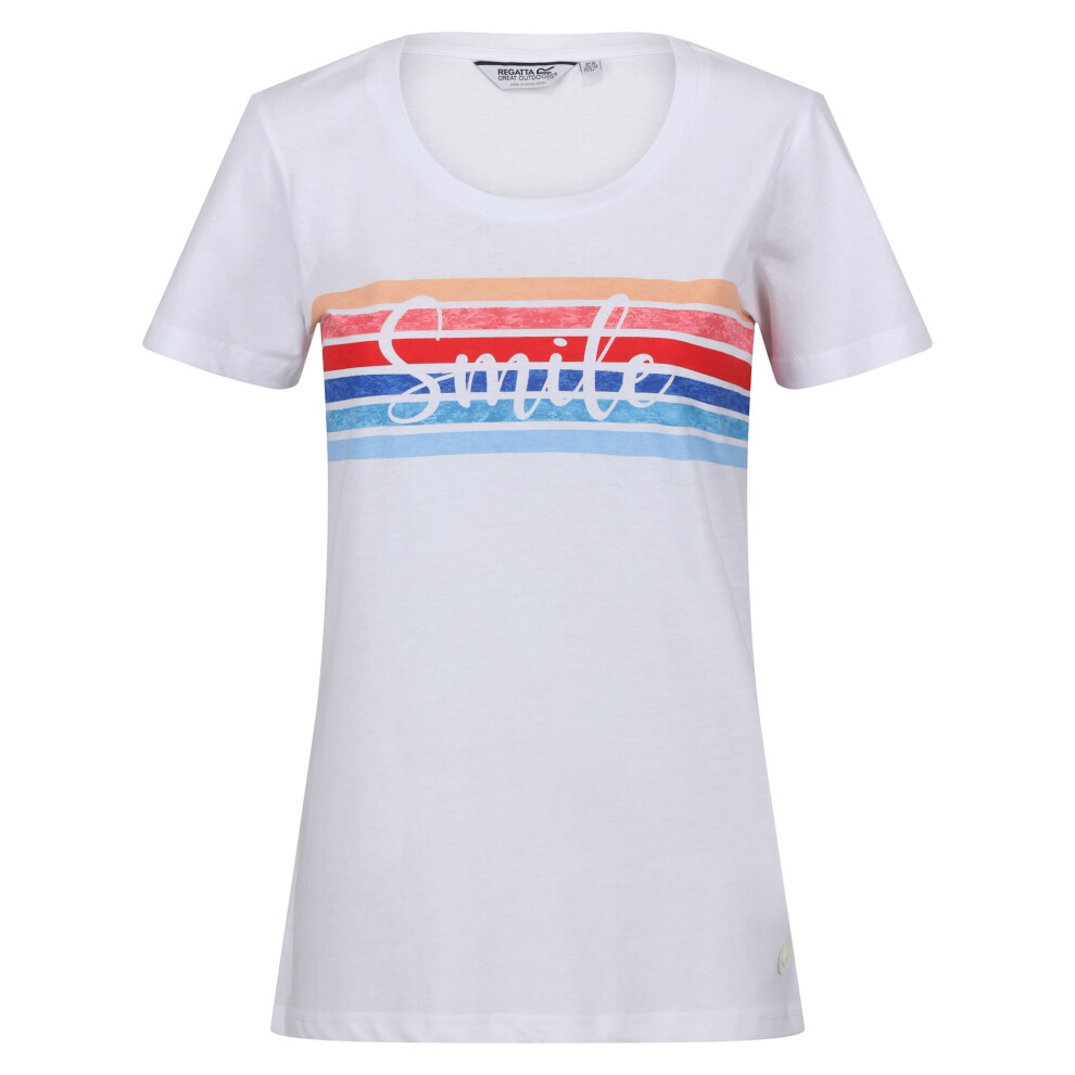 (14 UK, White) Regatta Womens/Ladies Filandra VII Smile T-Shirt