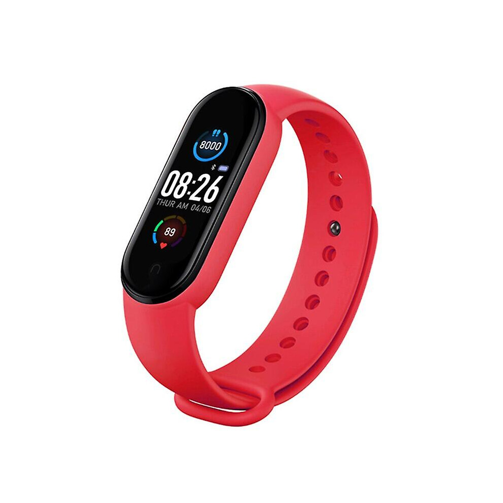 (Red) Smart Watch Band Heart Rate Blood Pressure Monitor Tracker Fitness Wristband Smartband Bracelet Red 779747654691