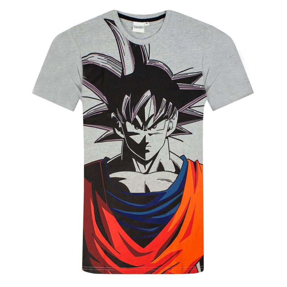 (L, Grey/Black/Red) Dragon Ball Z Mens Goku Long Pyjama Set