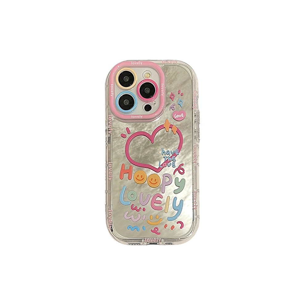 (Style 01, For iPhone 12) Lovely Girl Heart Mirror Phone Case For iPhone 11 12 13 14 15 Pro Max