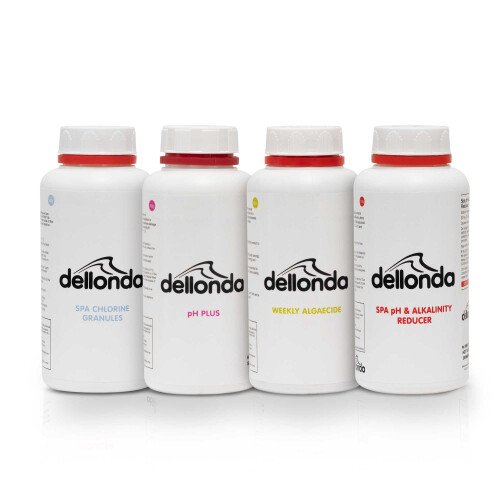 Dellonda Swimming Pool Starter Kit - Chlorine, pH Increaser, pH Reducer, Algaecide & Test Strips