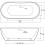 1800mm Freestanding Modern Double Ended Bath - Manhattan By Voda Design 2