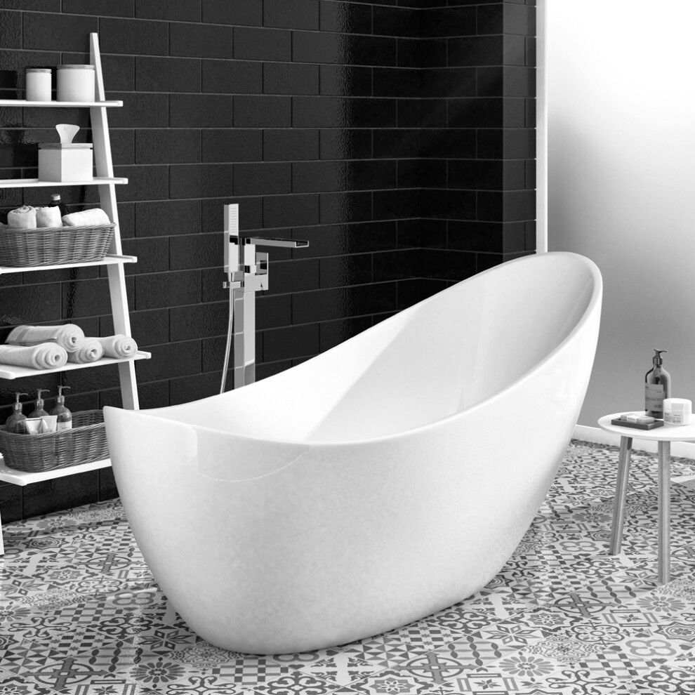 Freestanding Modern Luxury Thin Edged Slipper Bath 1750Mm - Picasso By Voda Design 7427136711267