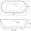 1415mm Freestanding Modern Double Ended Bath - Manhattan by Voda Design. 4