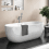 Matt White Freestanding Double Ended Bath 1655 x 750 1