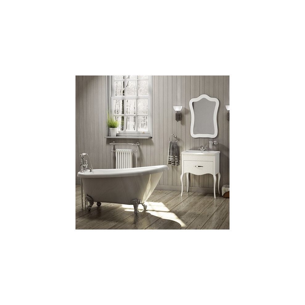 Freestanding Traditional Single Ended Slipper Bath With Ball And Claw Feet 1685Mm - Belgravia By Voda Design 5056474596186