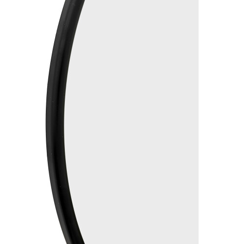 Large Black Framed Round Wall Mirror Modern Circle Glass Decor 50cm 1