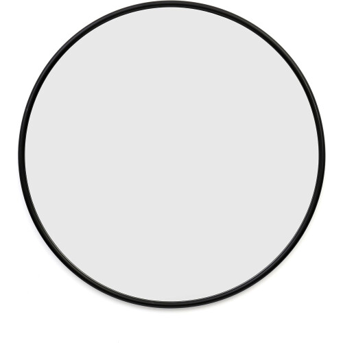 Large Black Framed Round Wall Mirror Modern Circle Glass Decor 50cm 2