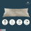 (5FT King, Aqua) Bolster Pillow Case Luxury Polyester Pillow 4