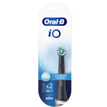Oral-B iO Ultimate Clean Replacement Brush Heads Black 2 Count