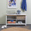 Noa and Nani Halmstad Storage Bench in Grey and Natural Pine 3