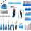 Tool Kit: DEKO Drill Set with Cordless Drill, Tool Kit Set Box 5