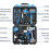 Tool Kit: DEKO Drill Set with Cordless Drill, Tool Kit Set Box 7