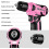 Tool Kit: DEKO Tool Set Box with 8V Cordless Drill, Pink Hand Tool Kit 2