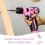 Tool Kit: DEKO Tool Set Box with 8V Cordless Drill, Pink Hand Tool Kit 6