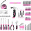 Tool Kit: DEKO Tool Set Box with 8V Cordless Drill, Pink Hand Tool Kit 7