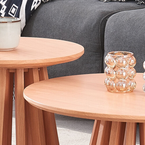 WWE Catalina Wood Grain Effect Coffee Table Twin Set 2