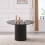 WWE Sombra Round Wood Grain Effect Black Dining Table 4