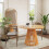 WWE Catalina Round Wood Grain Effect Dining Table 1