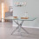 WWE Amara 150cm Glass Dining Table With Chrome Silver Legs 2