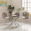 WWE Amara 150cm Glass Dining Table With Chrome Silver Legs 1