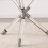WWE Vidrio 100cm Round Glass Dining Table Silver & Acrylic Legs 3