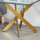 WWE Amara Glass Side Table With Chrome Gold Legs 3